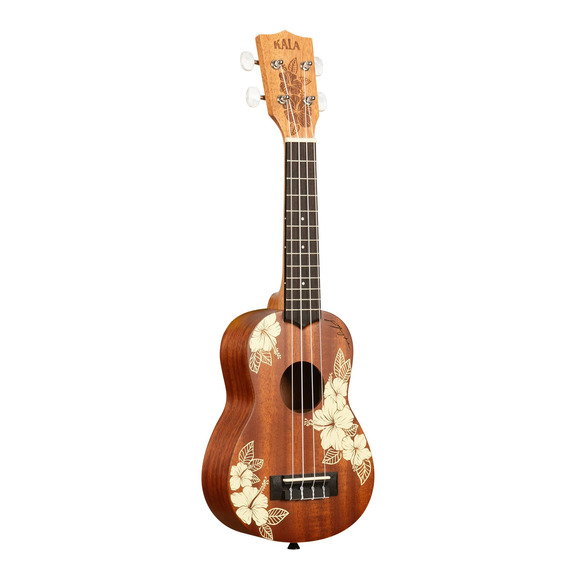 Kala Hibiscus Mahogany Ukulele with Bag