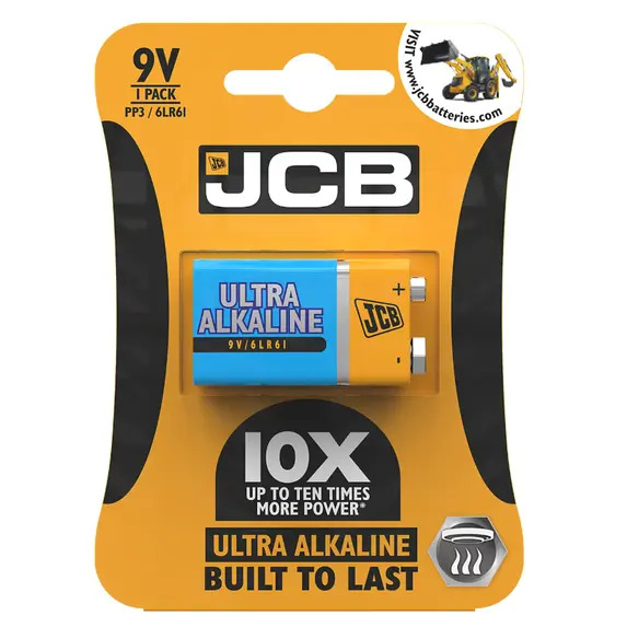 JCB Ultra Alkaline 9V Battery 